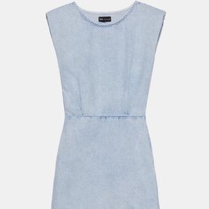 NWT Zara shoulder pad denim dress
